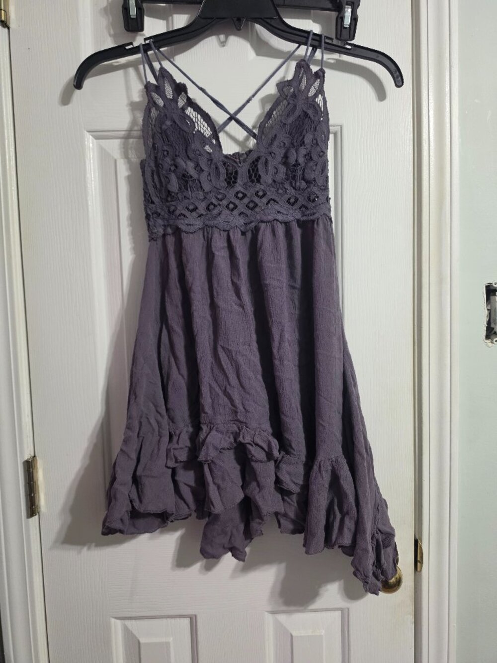 FP One Free People Dress Adela Slip Dress Grey/purple